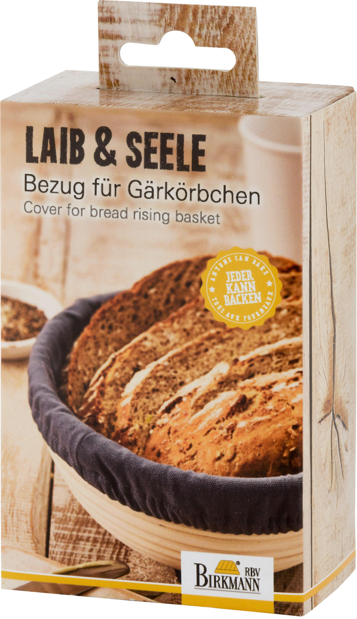 GÄRKORBBEZUG - Anthrazit, Basics, Textil (18,5cm) - Birkmann