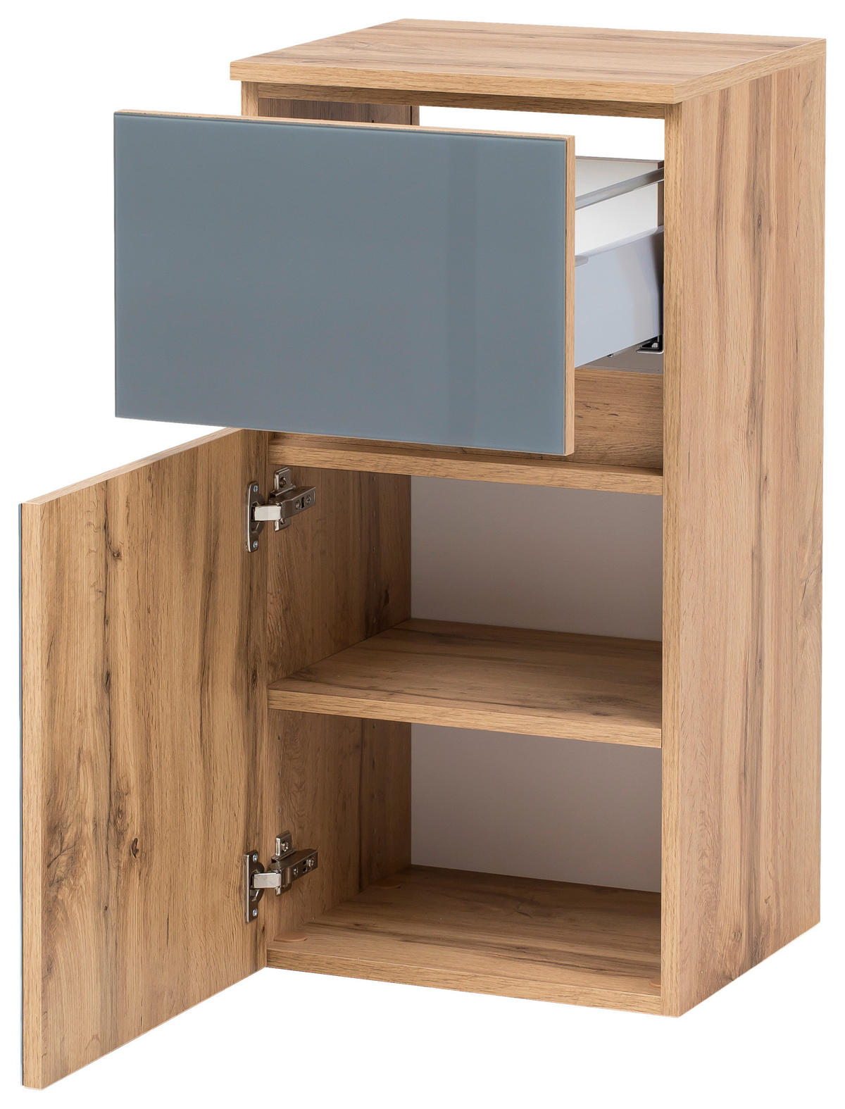 BADEZIMMER  in 120 cm  - Eichefarben/Weiß, KONVENTIONELL, Glas/Holzwerkstoff (120cm) - Held