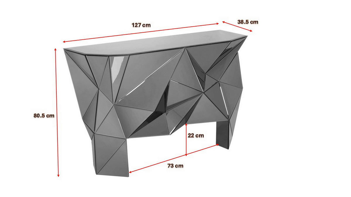 KONSOLE Eukalyptusholz Orange, Pink  - Pink/Orange, Design, Glas/Holz (127/81/39cm) - Kare-Design