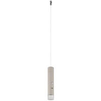 LED-HÄNGELEUCHTE PELO 38/120 cm   - Sandfarben/Klar, Design, Kunststoff/Metall (38/120cm) - Globo