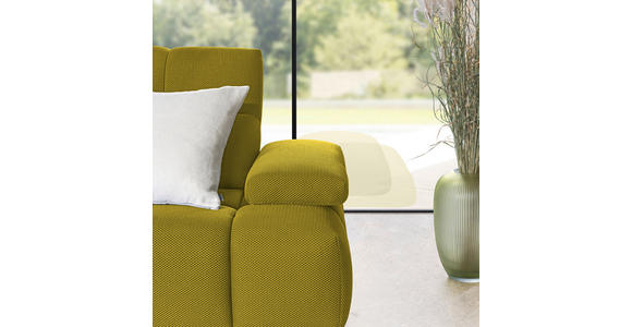ECKSOFA in Struktur Gelb 233/313 cm - Gelb/Schwarz, Design, Kunststoff/Textil (233/313cm) - Emilio Belluti