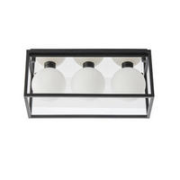 BADEZIMMER-DECKENLEUCHTE    42/16/19,5 cm  - Silberfarben/Opal, KONVENTIONELL, Glas (42/16/19,5cm) - ENDON