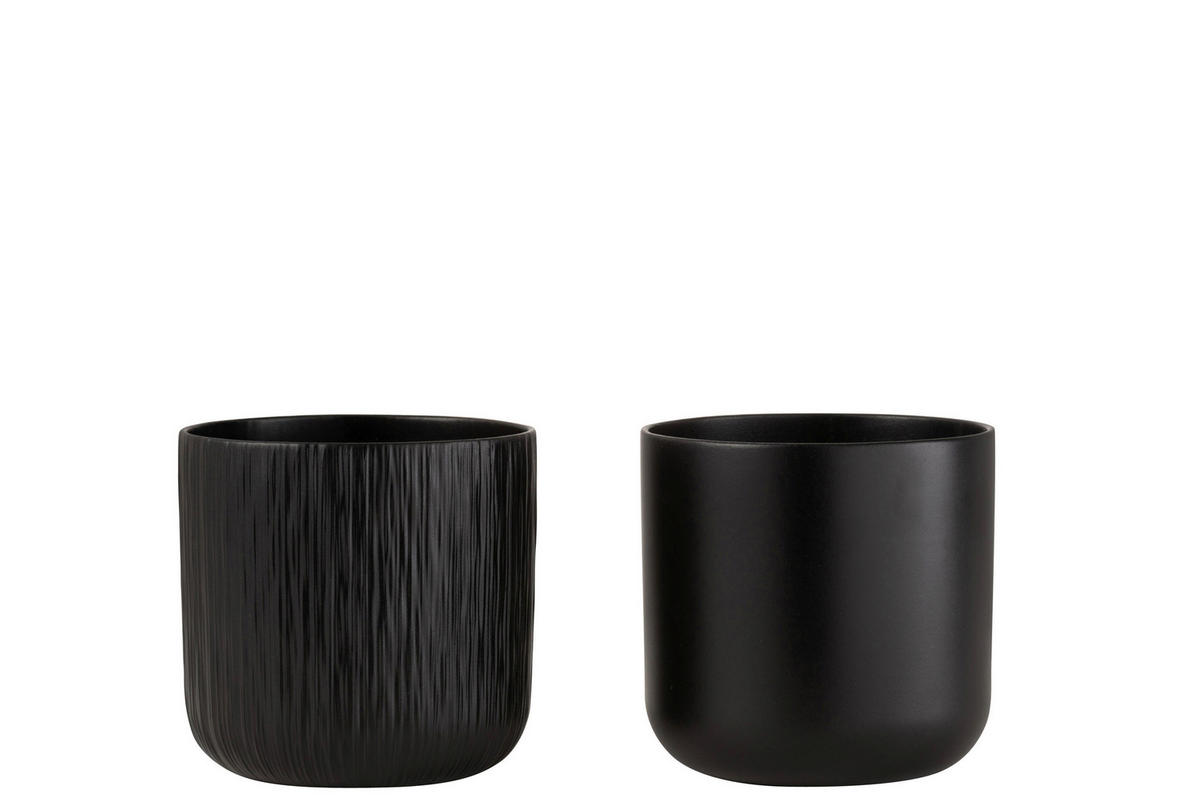 ÜBERTOPF - Schwarz, Basics, Keramik (18,5/18,5/18cm)