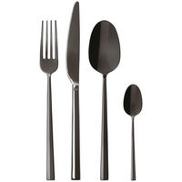 BESTECKSET  24-teilig  - Schwarz, Basics, Metall - Sambonet
