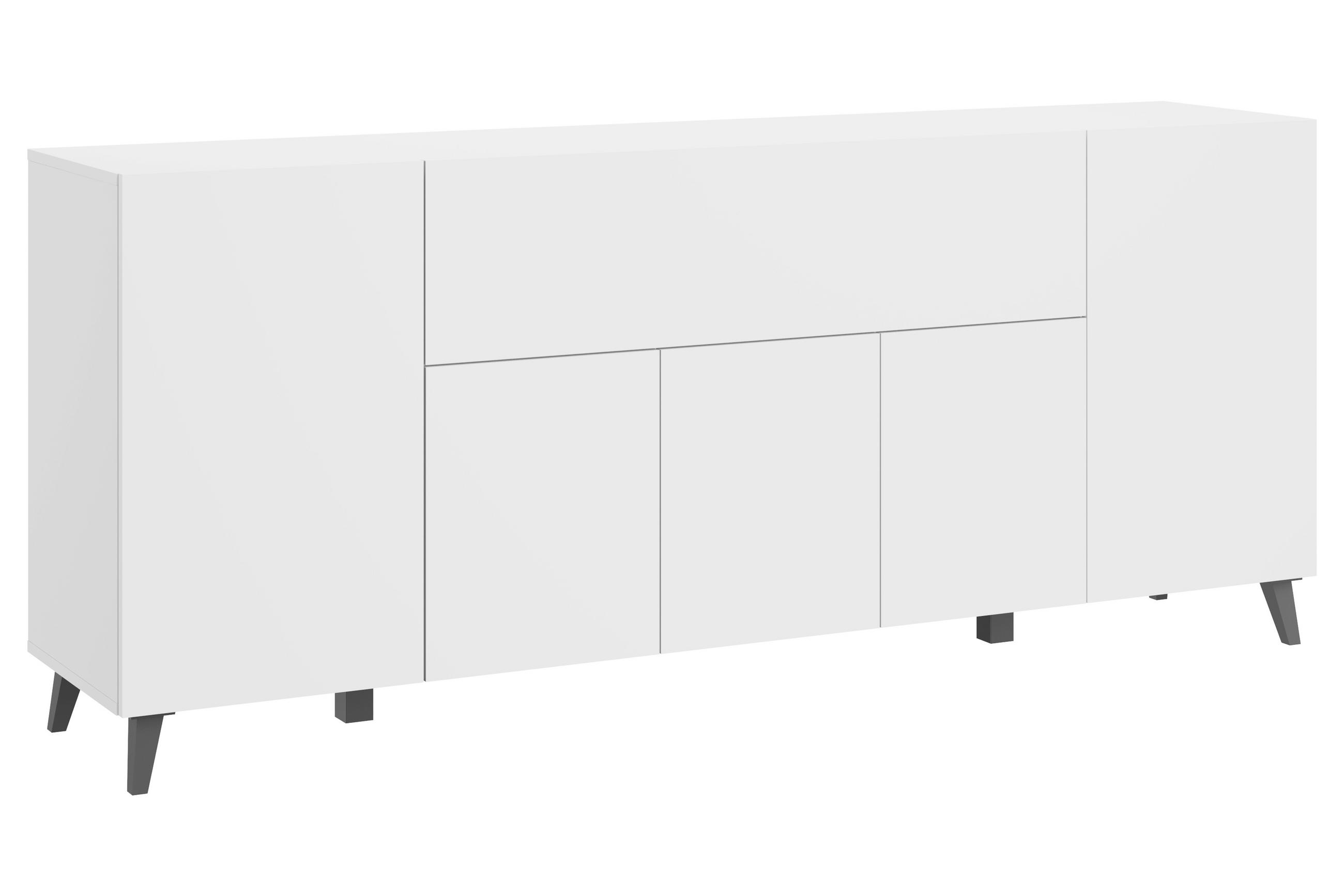 SIDEBOARD  180/76/37,5 cm  - Schwarz/Weiß, Design, Holzwerkstoff/Kunststoff (180/76/37,5cm) - P & B