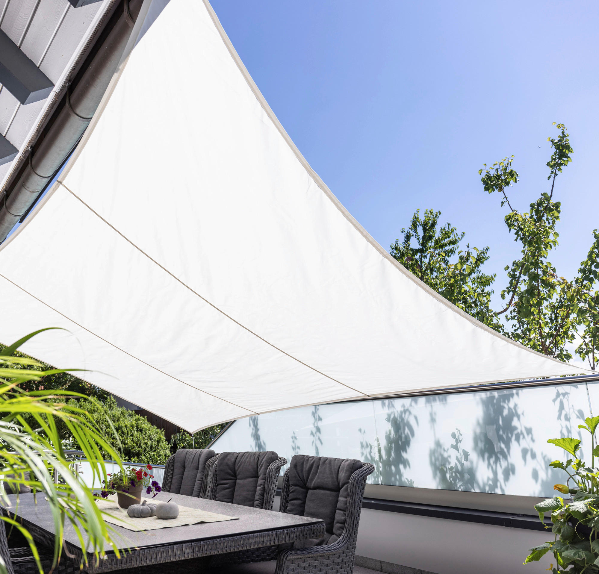 GARTENSONNENSEGEL  200/300 cm  - Weiß, Basics, Kunststoff (200/300cm) - Windhager