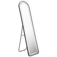 STANDSPIEGEL  - Schwarz/Weiß, Design, Glas/Kunststoff (40/50/160cm) - Globo