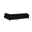 ECKSOFA in Chenille Anthrazit  280/205 cm  - Anthrazit/Schwarz, Design, Textil/Metall (280/205cm) - Xora