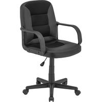 OTOČNÁ ŽIDLE, vzhled kůže, síťovina, černá - černá, Konvenční, kov/textil (60/89-101/58cm) - Carryhome