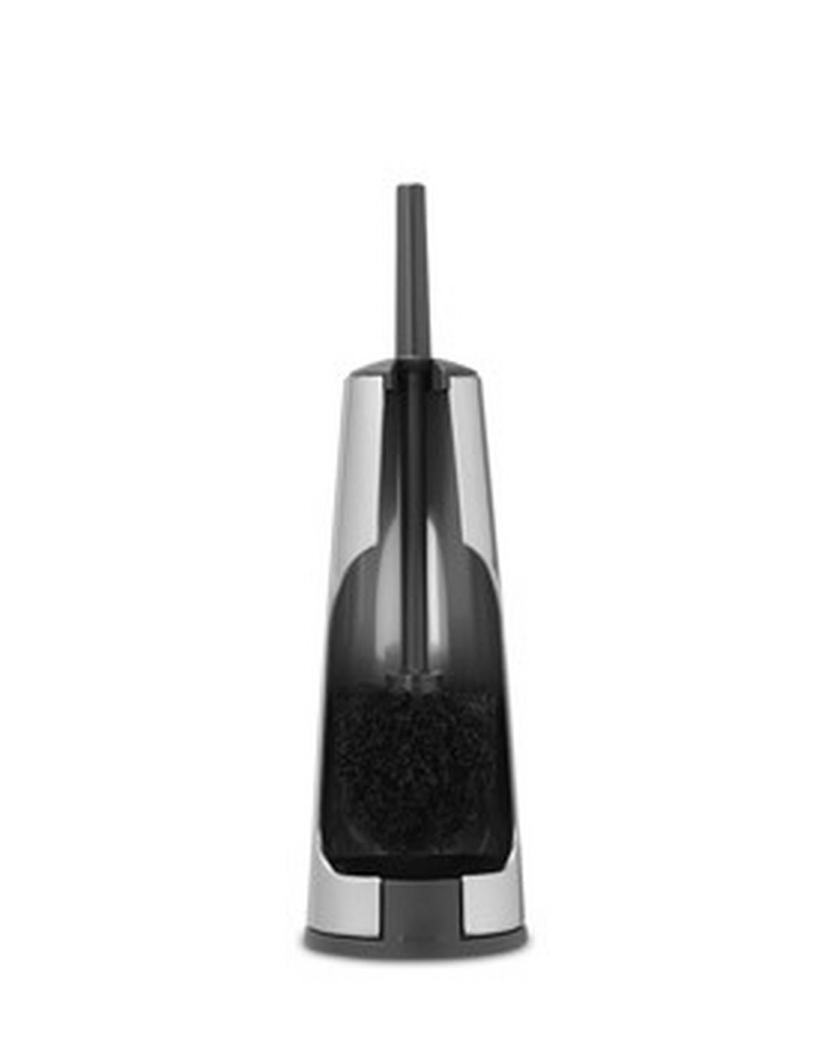 WC-GARNITURA S ŠČETKO - barve nerjavečega jekla/črna, Basics, kovina/umetna masa (12/42/12cm) - Brabantia