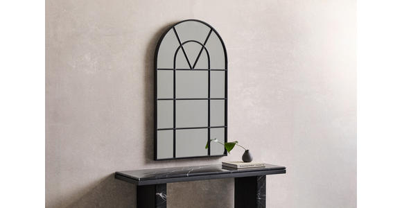 WANDSPIEGEL 60/100/3,5 cm    in Freiform  - Schwarz, Trend, Glas/Metall (60/100/3,5cm) - Xora