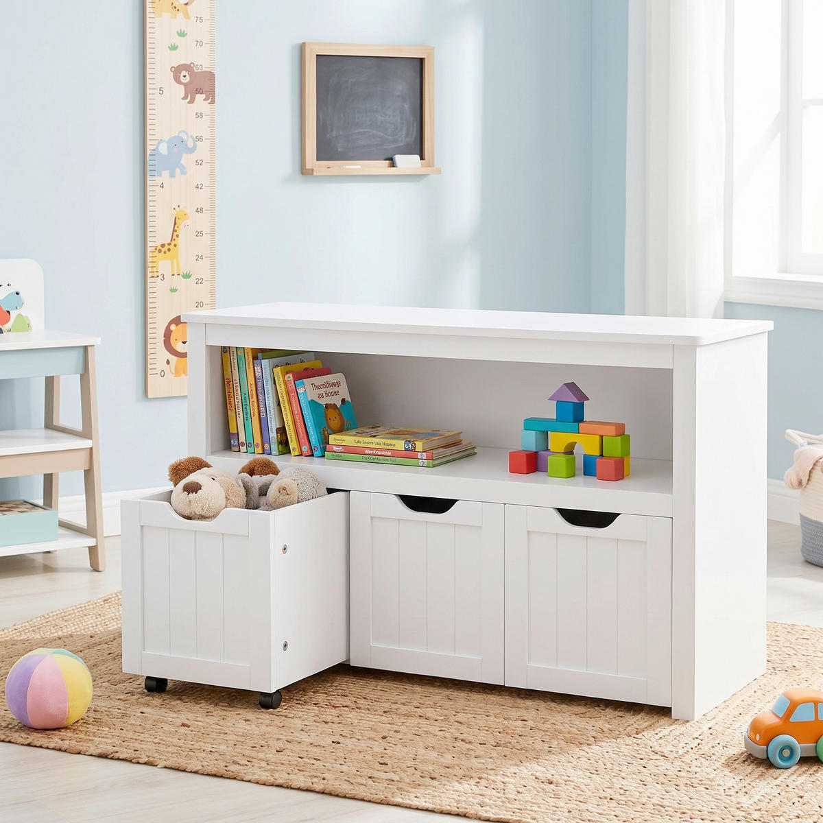 KINDERREGAL Weiß  - Weiß, Trend, Holzwerkstoff (102/60/30cm) - MID.YOU