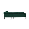 ECKSOFA Waldgrün Feincord  - Waldgrün/Schwarz, Design, Textil/Metall (280/205cm) - Xora