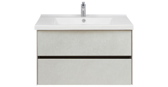 WASCHTISCHKOMBI 91 cm  - Sandfarben/Weiß, Design, Keramik/Holzwerkstoff (91cm) - Dieter Knoll