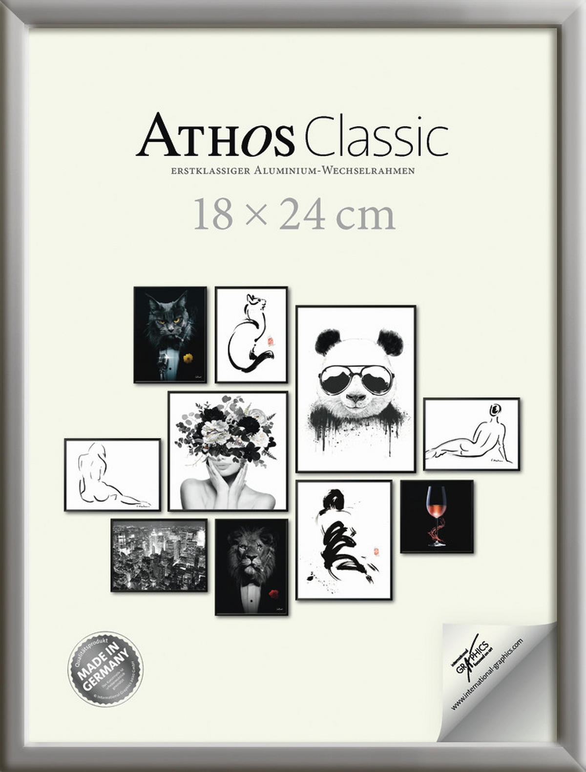 BILDERRAHMEN - Silberfarben, Basics, Papier/Holzwerkstoff (18/24/1,8cm)