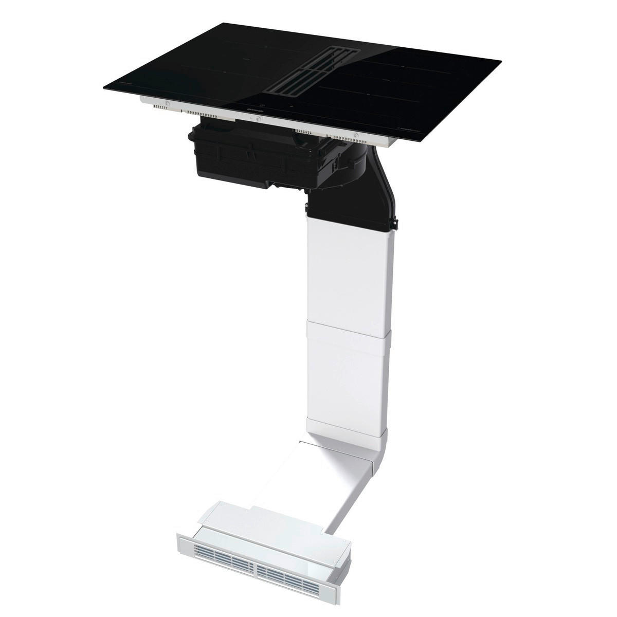 KOCHFELD-DUNSTABZUG-KOMBI 742687  - Schwarz, Basics, Glas (70/23/52cm) - Gorenje