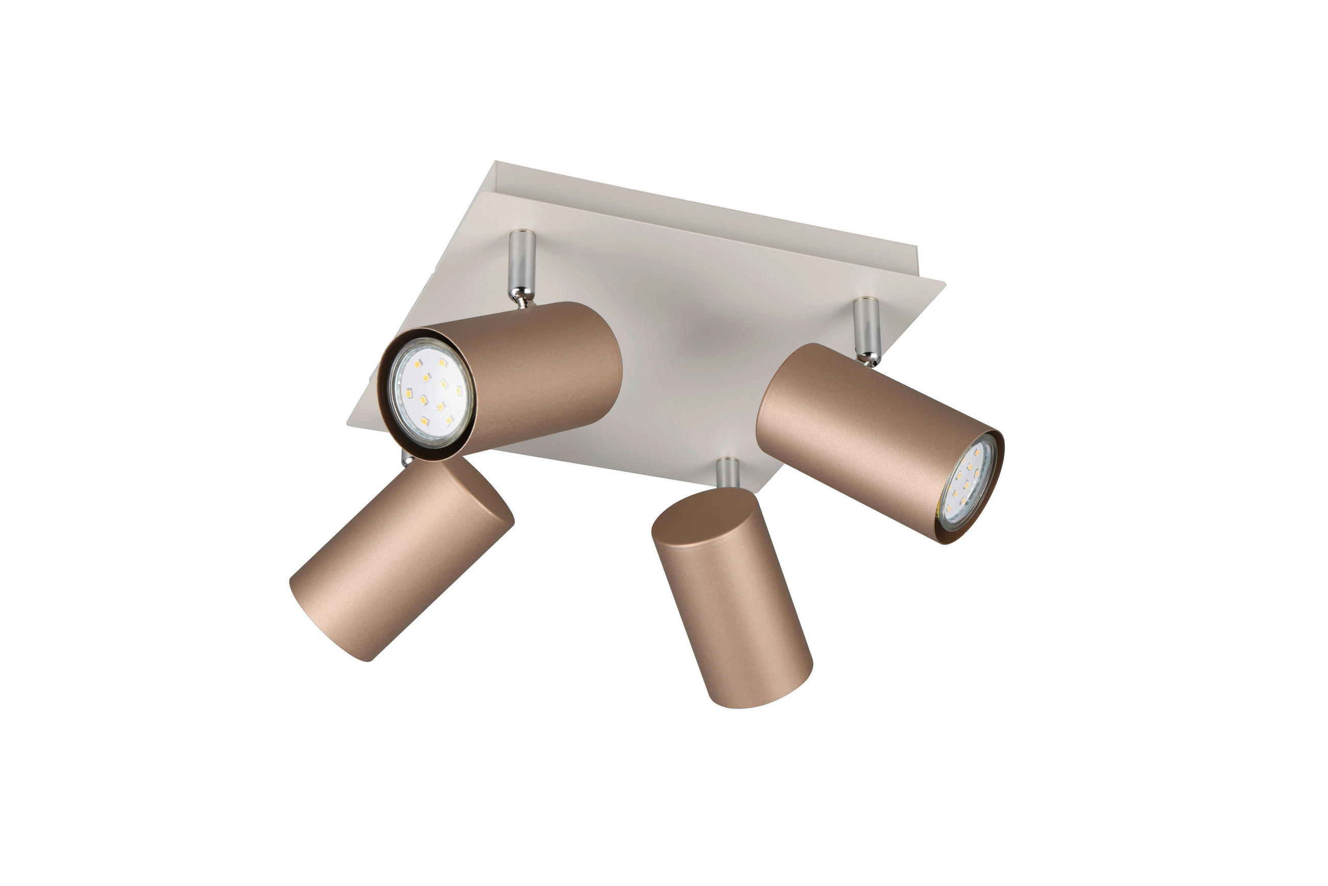STRAHLER 24/24/15 cm - Braun/Grau, KONVENTIONELL, Metall (24/24/15cm) - Trio Leuchten