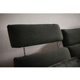 ECKSOFA in Flachgewebe Schwarz  259/152 cm  - Schwarz, Design, Textil/Metall (259/152cm) - Dieter Knoll