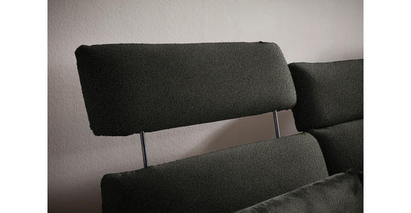 ECKSOFA in Flachgewebe Schwarz  259/152 cm  - Schwarz, Design, Textil/Metall (259/152cm) - Dieter Knoll