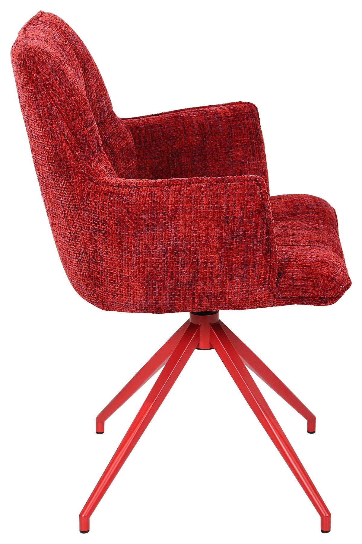 KAROSSZÉK piros  - piros, Lifestyle, textil/fém (59,5/90,5/62,5cm) - Novel