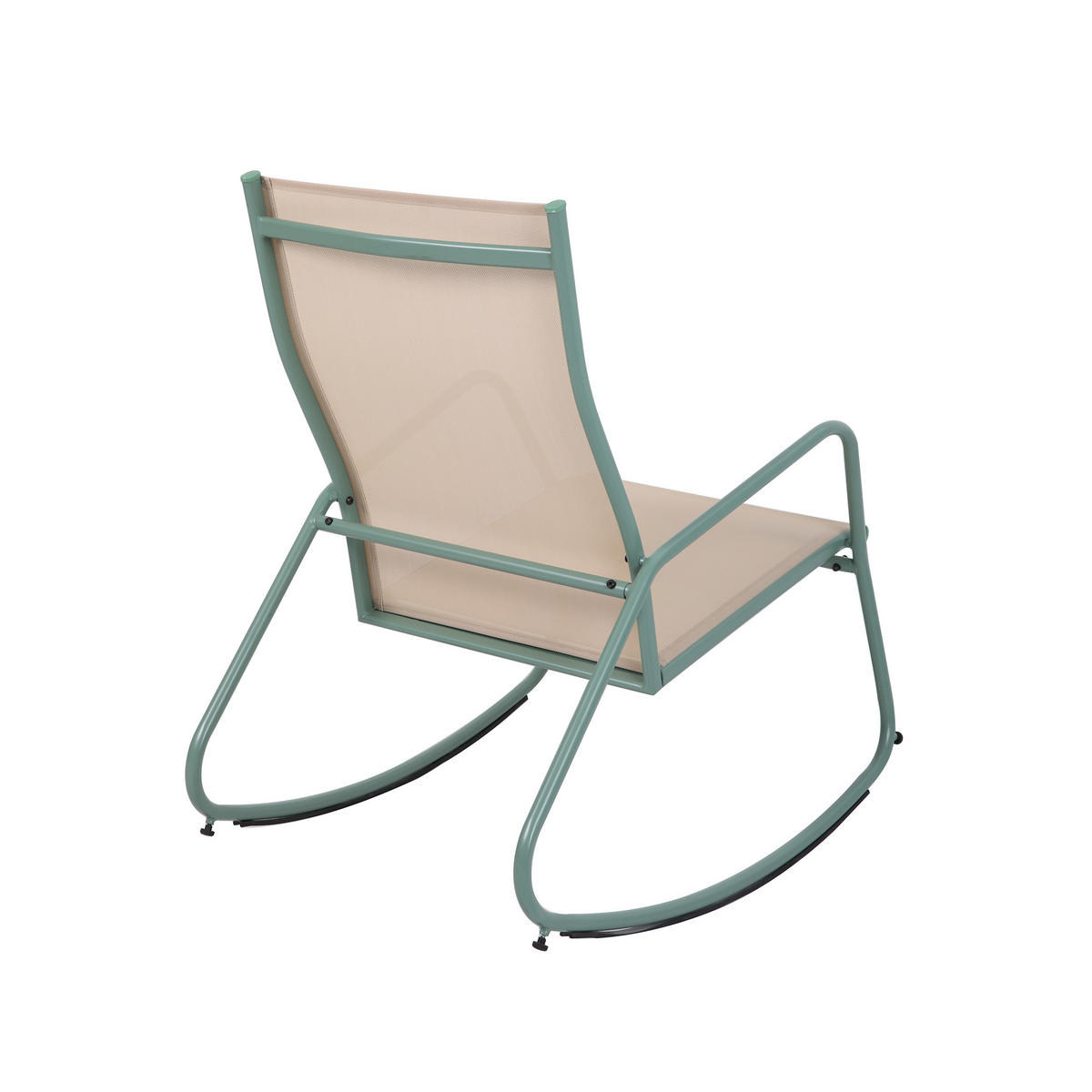 LOUNGESESSEL Grün, Beige Stahl  - Beige/Grün, MODERN, Textil/Metall (68.5/97/91cm)