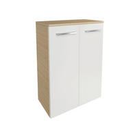 MIDISCHRANK 60,2/82,6/32 cm  - Chromfarben/Weiß Hochglanz, Basics, Glas/Holzwerkstoff (60,2/82,6/32cm) - MID.YOU