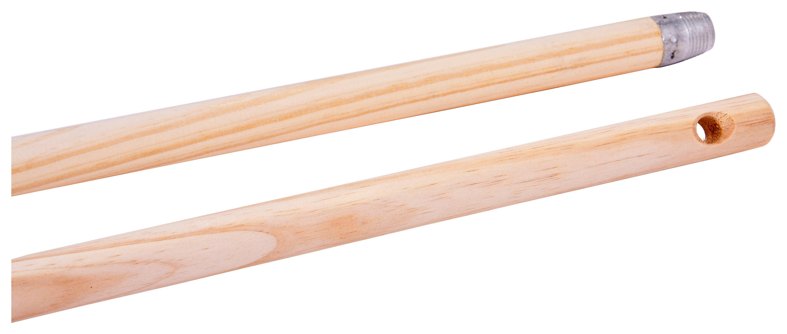 Besenstiel Holz L: 130 cm Naturfarben mit Schraubgewinde