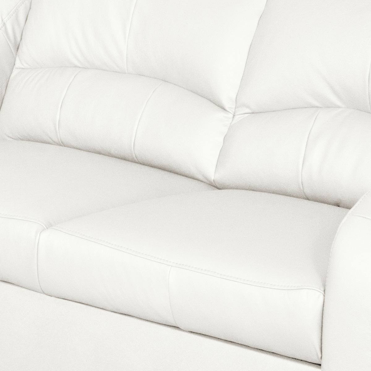 ECKSOFA 168/227 cm TILO in Lederlook Weiß Bettkasten  168/227 cm  - Schwarz/Weiß, Design, Kunststoff/Textil (168/227cm) - Livetastic