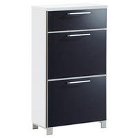 SCHUHKIPPER Santina  in 61/108/31 cm  - Chromfarben/Anthrazit, Design, Glas/Holzwerkstoff (61/108/31cm)