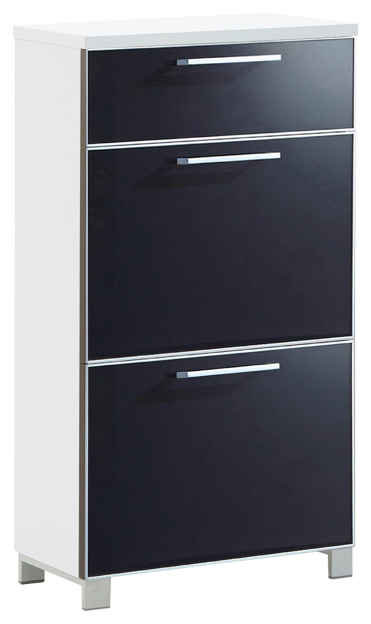 SCHUHKIPPER Santina  in 61/108/31 cm  - Chromfarben/Anthrazit, Design, Glas/Holzwerkstoff (61/108/31cm)