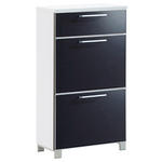 SCHUHKIPPER Santina  in 61/108/31 cm  - Chromfarben/Anthrazit, Design, Glas/Holzwerkstoff (61/108/31cm) - Novel