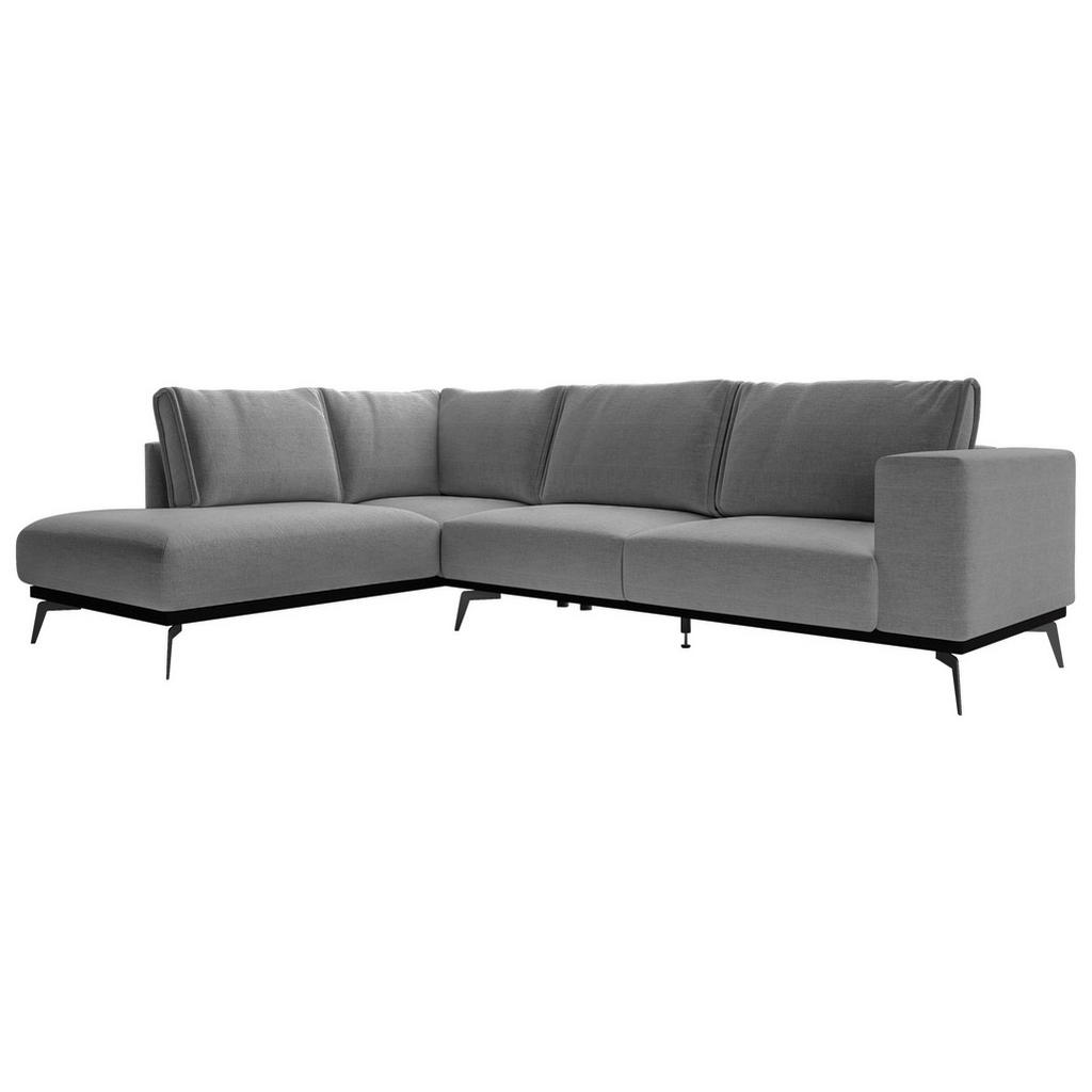 Thumbnail - Mid.you Ecksofa, Dunkelgrau, Holz, Textil, 6-Sitzer, Füllung: Polyurethan (Pur), Silikon, Ottomane links, L-Form, 293x20...