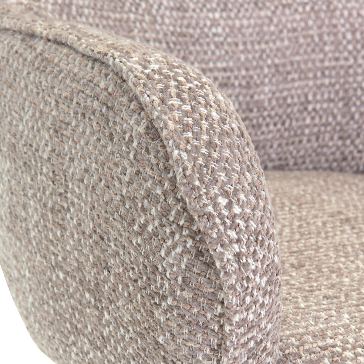 ARMLEHNSTUHL  in Chenille  - Graubraun/Schwarz, MODERN, Textil/Metall (63/88/63cm) - Livetastic