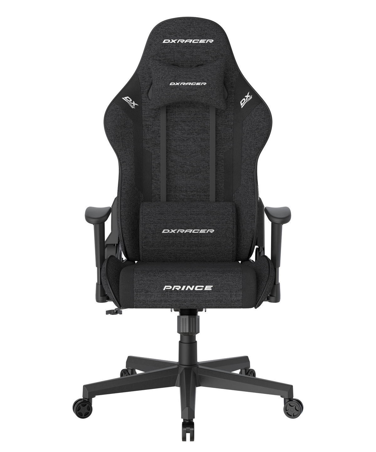 GAMINGSTUHL Schwarz Textil   - Schwarz/Weiß, KONVENTIONELL, Kunststoff/Textil (70/132/70cm) - Dxracer
