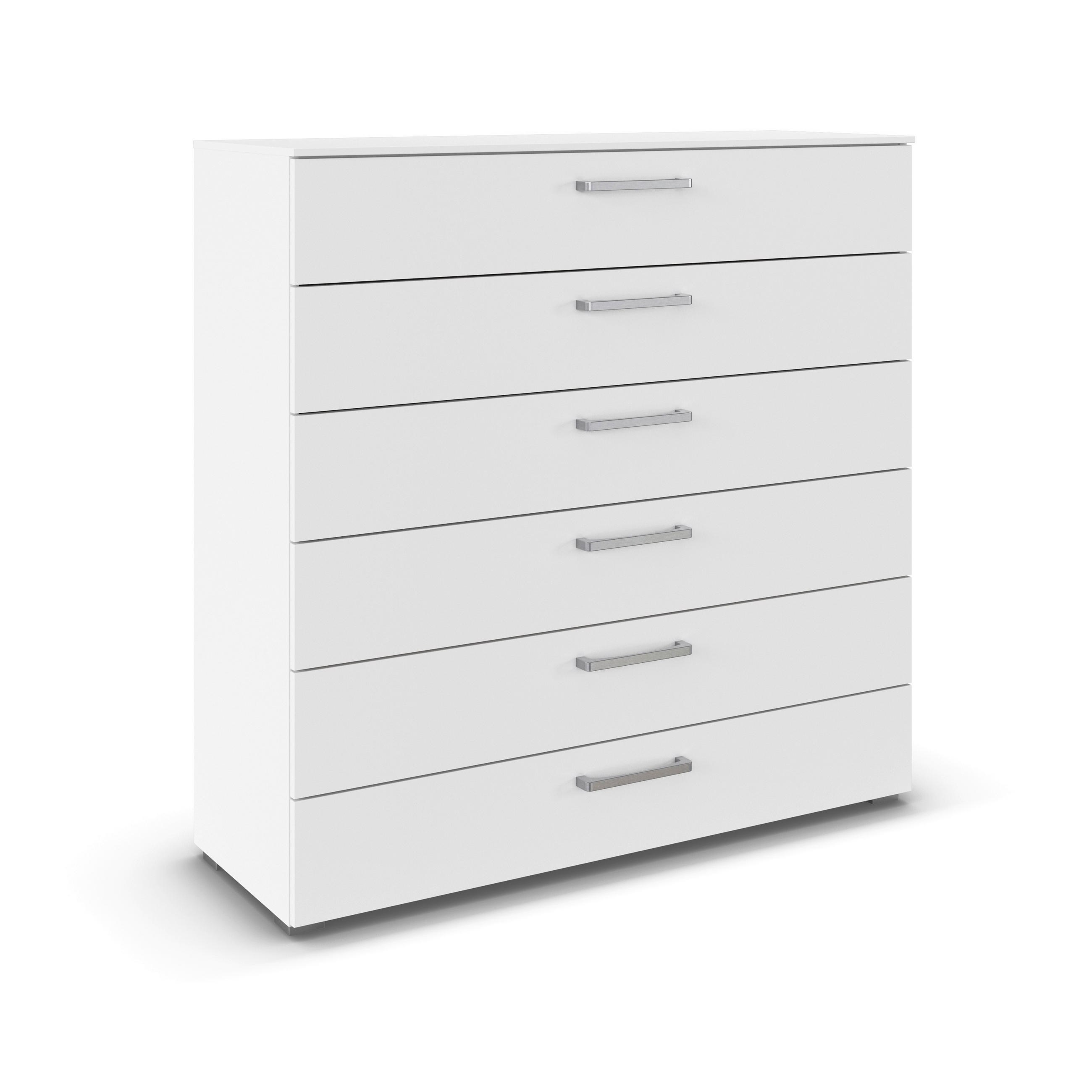 KOMMODE , , 6 Schublade(n)  - Edelstahlfarben/Alufarben, Basics, Holzwerkstoff/Kunststoff (120/119/42cm) - Novel
