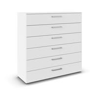 KOMMODE , , 6 Schublade(n)  - Edelstahlfarben/Alufarben, Basics, Holzwerkstoff/Kunststoff (120/119/42cm) - Novel