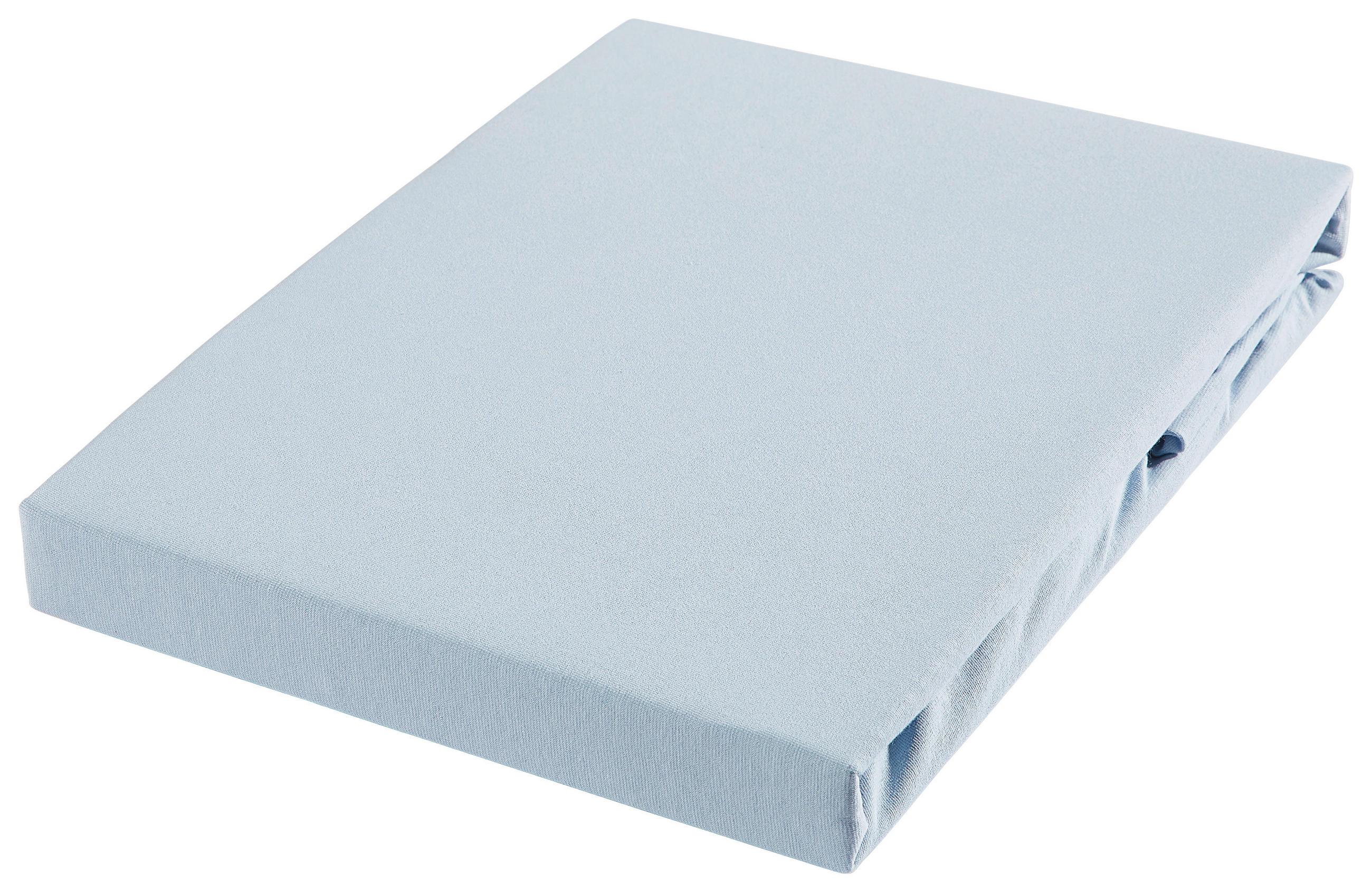 SPANNBETTTUCH Jersey  - Blau, Basics, Textil (90-100/200-220cm) - Novel