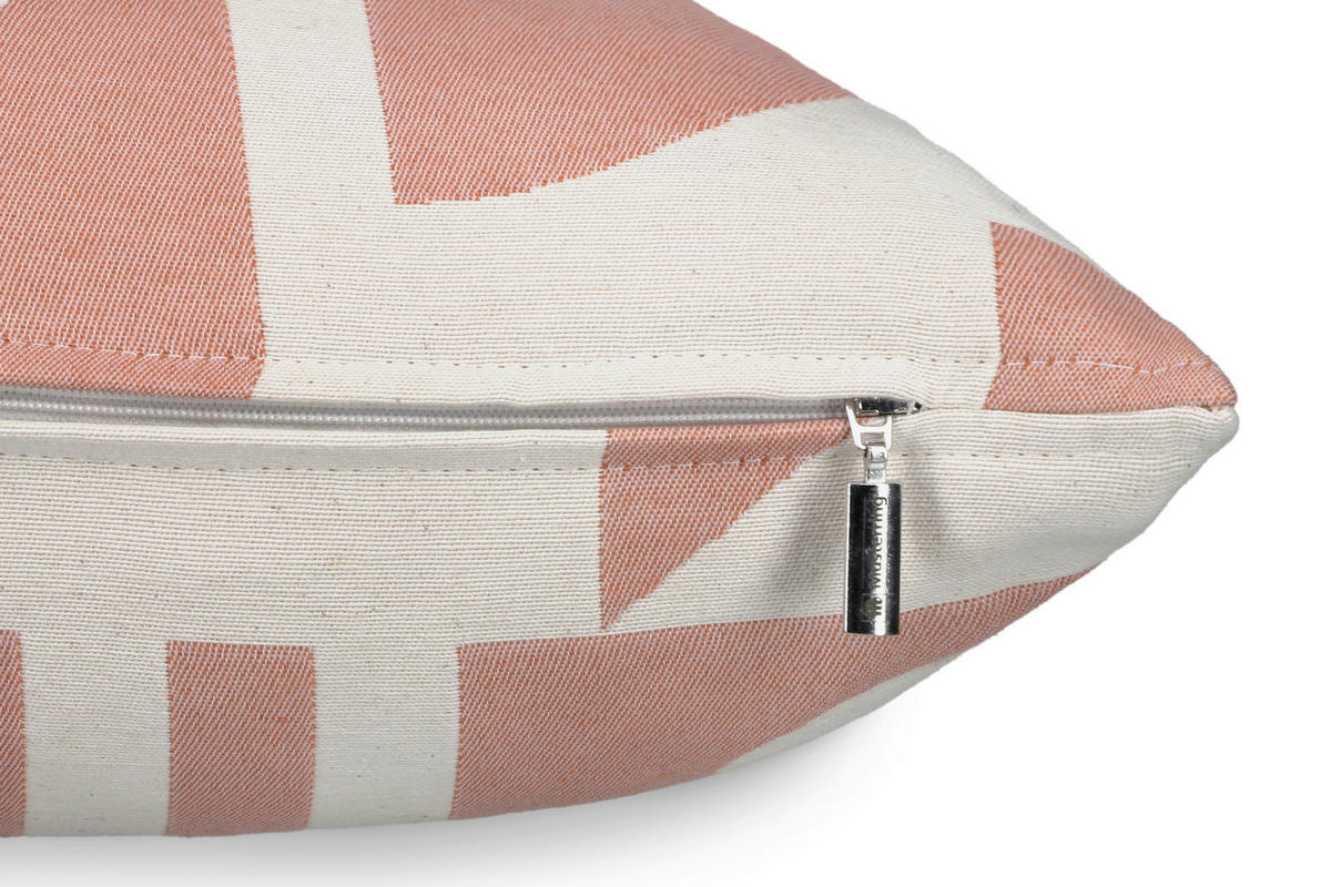 KISSENHÜLLE JustB! by Bettina Zimmermann 38/58 cm  - Altrosa/Naturfarben, Design, Textil (38/58cm) - Musterring