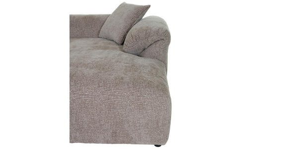 ECKSOFA Braun Flachgewebe  - Schwarz/Braun, MODERN, Kunststoff/Textil (337/178cm) - Carryhome