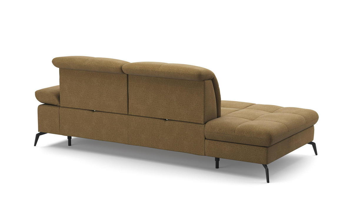RÉCAMIERE in Flachgewebe Olivgrün  - Schwarz/Olivgrün, Konventionell, Textil/Metall (231/90/122cm) - Sit & More