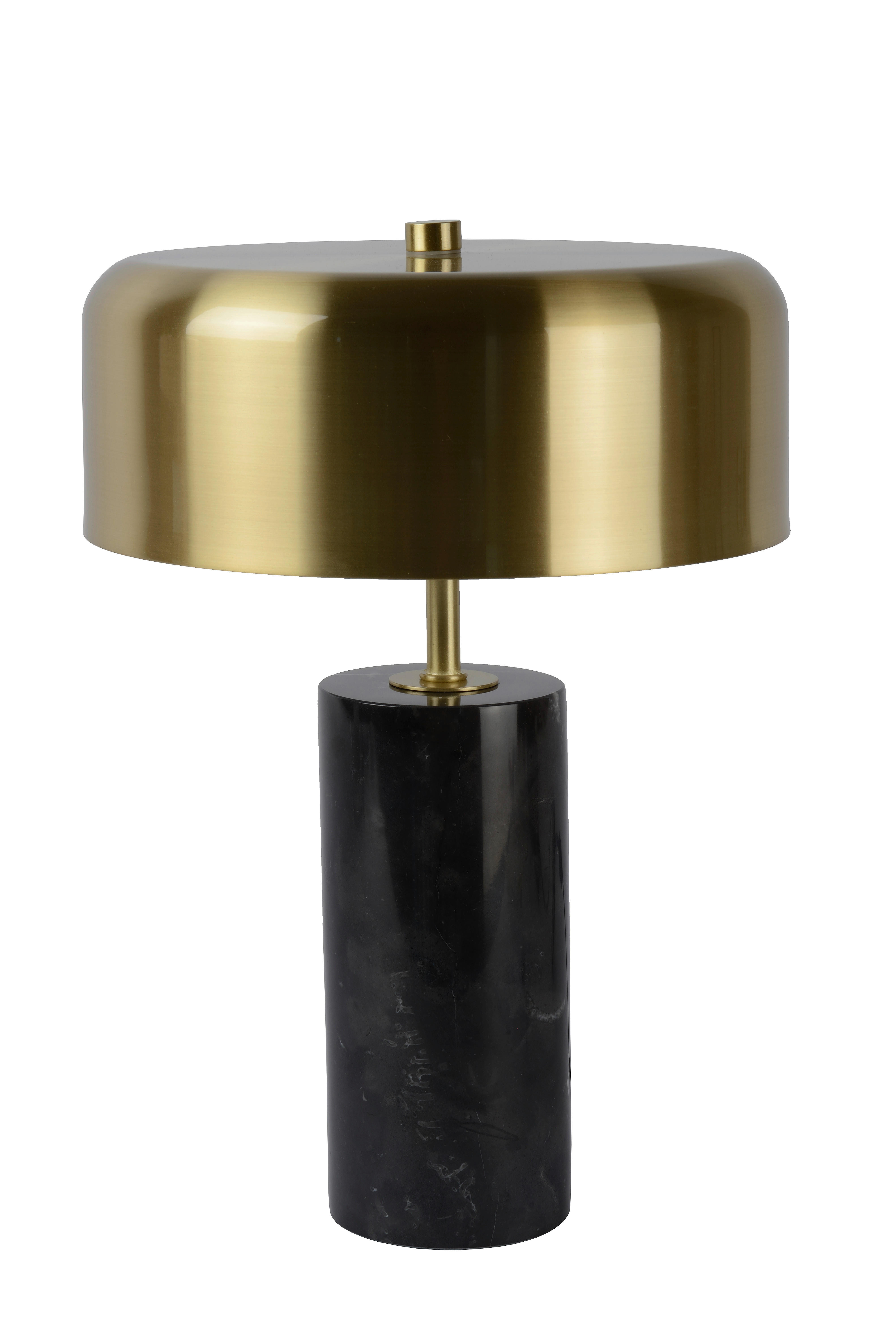 TISCHLEUCHTE 25/36.5 cm   - Messingfarben/Schwarz, Design, Stein/Metall (25/36.5cm) - Lucide