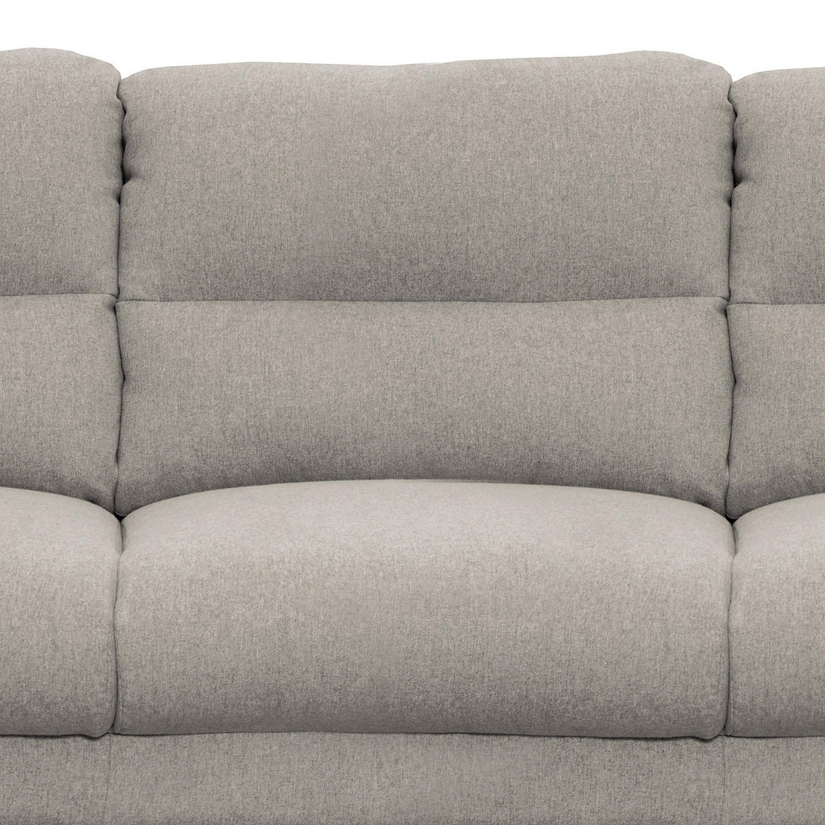 3-SITZER-SOFA Webstoff Grau  - Buchefarben/Grau, Design, Holz/Textil (209/87/88cm) - Livetastic