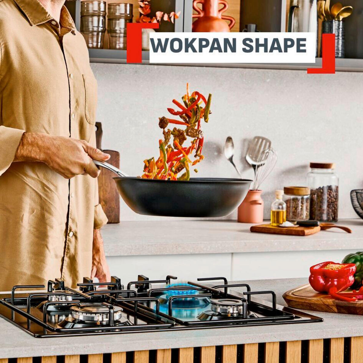 WOK TAVA  28 cm     Tefal Excellence+  - crna, Basics, metal (28cm) - Tefal