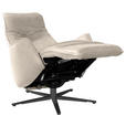 RELAXSESSEL in Leder Creme  - Anthrazit/Creme, Design, Leder/Metall (71/114/84cm) - Ambiente