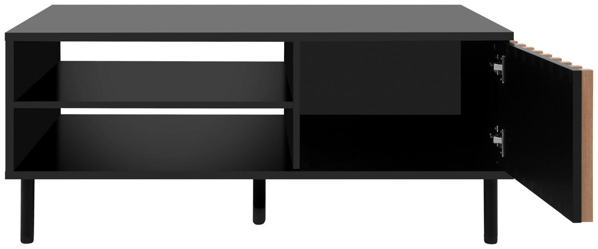 COUCHTISCH in Holzwerkstoff 110,5/67/47 cm  - Schwarz/Eiche Artisan, Design, Holzwerkstoff/Metall (110,5/67/47cm) - Livetastic