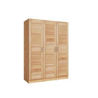 DREHTÜRENSCHRANK 152/205,5/60 cm,  in Buchefarben, 3 Tür(en)  - Chromfarben/Buchefarben, MODERN, Holz/Metall (152/205,5/60cm) - MID.YOU