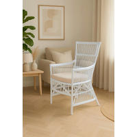 SESSEL Webstoff, Flachgewebe Weiß    - Weiß, Natur, Holz/Textil (62/55/96cm) - MID.YOU