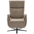 RELAXSESSEL in Textil Taupe  - Taupe/Schwarz, Design, Textil/Metall (70/117/85cm) - Dieter Knoll