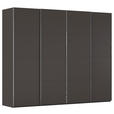 SCHWEBETÜRENSCHRANK 271/223/68 cm 4-türig Graphitfarben  - Chromfarben/Graphitfarben, Design, Holzwerkstoff/Metall (271/223/68cm) - Novel