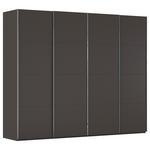 SCHWEBETÜRENSCHRANK 271/223/68 cm 4-türig Graphitfarben  - Chromfarben/Graphitfarben, Design, Holzwerkstoff/Metall (271/223/68cm) - Novel